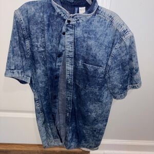 H&M Faded Blue Casual Button Down Shirt